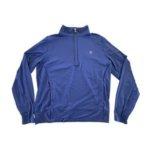 B Draddy Blue Quarter Zip Pullover Performance Golf Athletic Jacket M